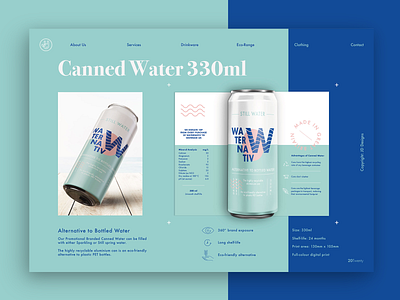 Eco-Friendly Canned Water Branding & Packaging branding eco eco friendly naming package design packaging presentation design