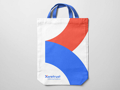 Koretrust - Merchandise bag brand identity brand pattern branding corporate fintech merchandise promotional promotional products tote bag