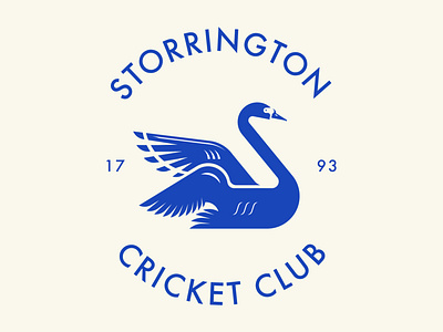 Storrington Cricket Club - Logo Design bird bird logo branding cricket cricket logo illustration logo sport sport logo sports brand swan swan logo