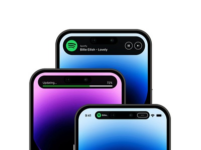 Iphone 14 Pro Dynamic Island Exploration apple design explore ios iphone iphone 14 iphone 14 pro notch spotify ui