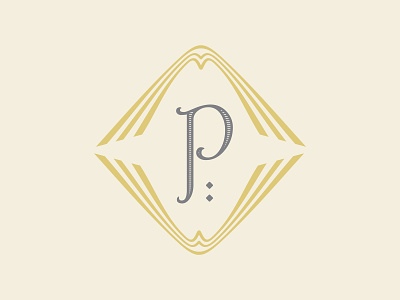 Letter P branding deco letter p typography