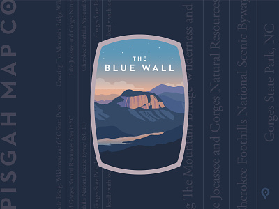 Pisgah Map Co - The Blue Wall branding illustration map company mapping mountains