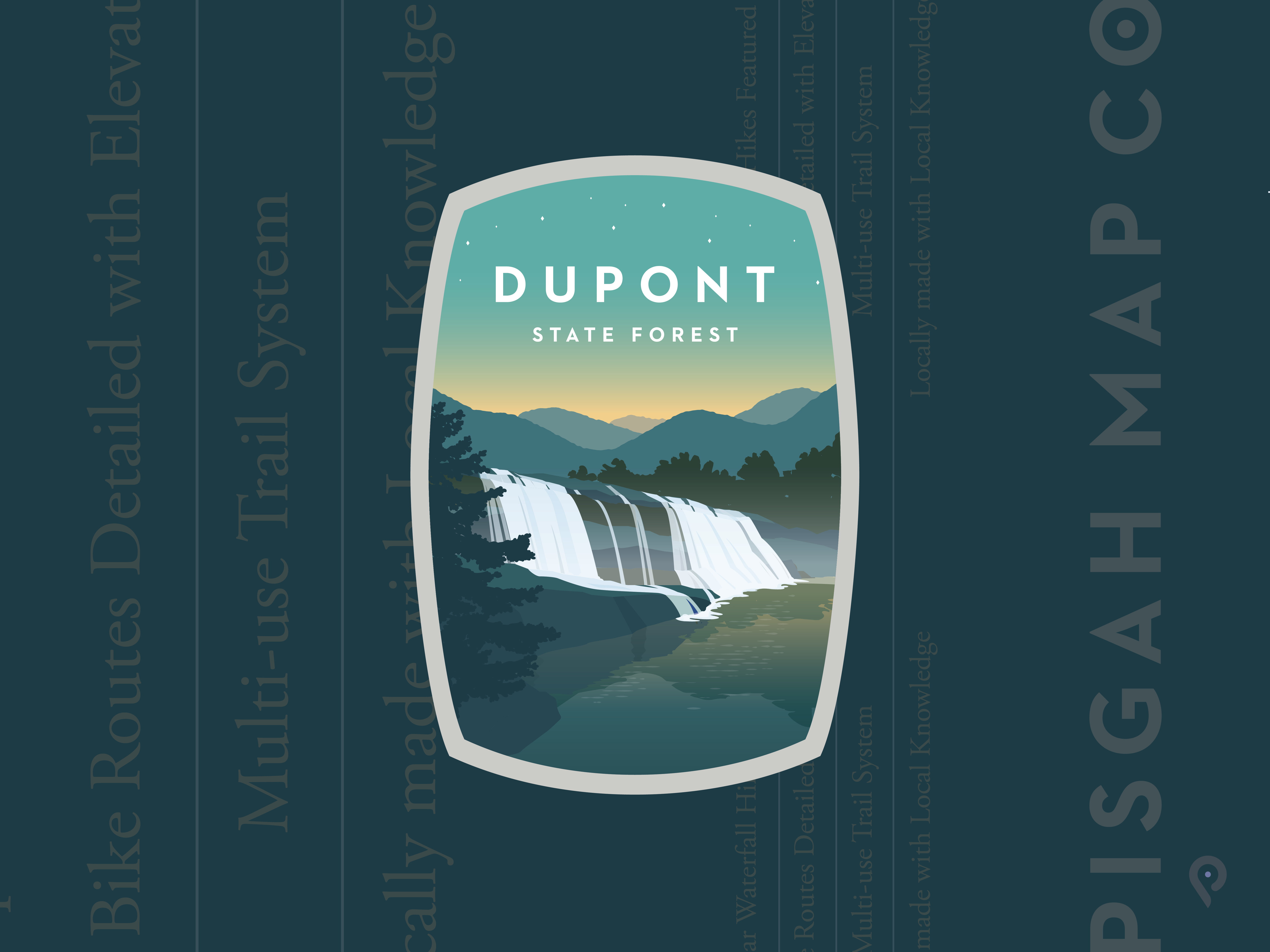 Pisgah Map Co Dupont State Forest by Slatthouse on Dribbble