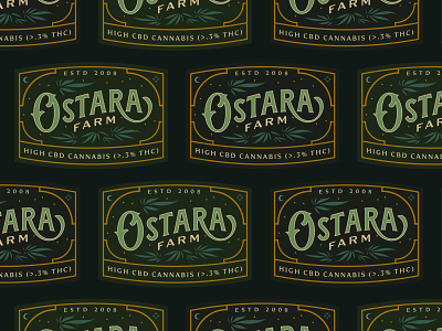 Ostara Label branding cbd flower label design ostara packaging label