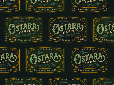 Ostara Label branding cbd flower label design ostara packaging label