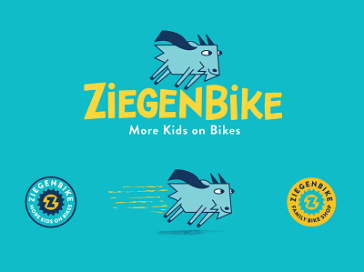 Ziegenbike branding bicycle branding design goat logo hand lettering handlettering illustration logo outdoors typography vector