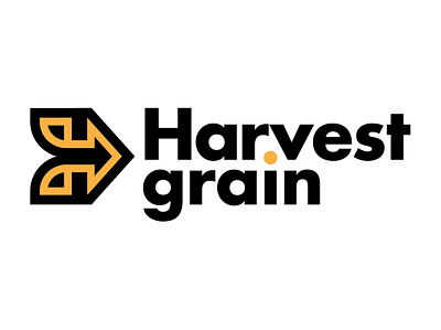 Harvest grain logo branding corn design grain harvest logo typography