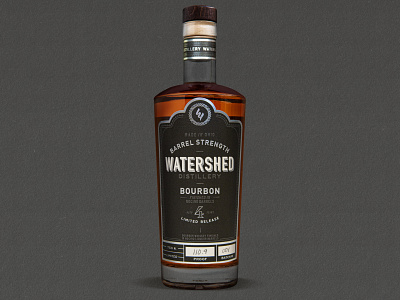 Packaging design for Watershed bourbon label design package design packagingdesign spirits typography