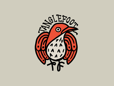 Tanglefoot Cycles bird bird logo branding illustration logo tanglefoot vector vermont