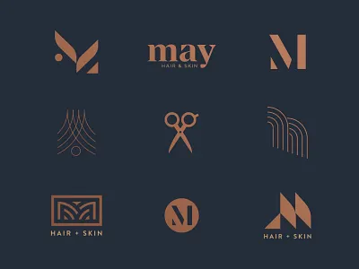 May Hair and Skin brand identity branding design icon logo logodesign logotype vector