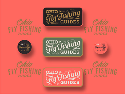Ohio Fly Fishing Guides branding design fly fishing flyfishing logo ohio outdoors patch design vector