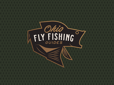 Ohio Fly Fishing Guides adobe bass branding design fish logo fly fishing illustration logo ohio outdoors texture vector