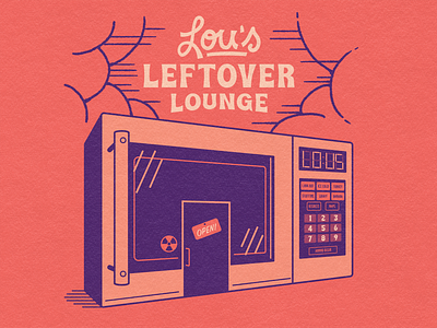 Lou's Leftover Lounge branding building building illustration design illustration leftovers microwave thanksgiving typography vector