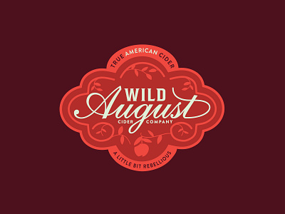 Wild August Cider adobe badge beer beer art branding cider design illustration logo typography vector wacom