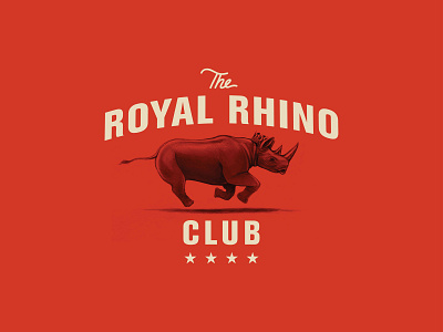 The Royal Rhino Club adobe branding design drawing graphite drawing illustration logo vector wacom