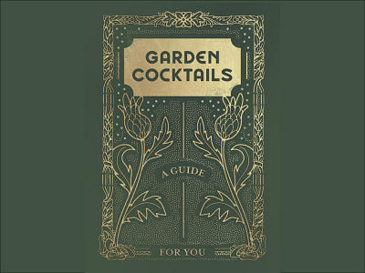 Cocktail booklet cover book cover cocktails design drawing garden illustration