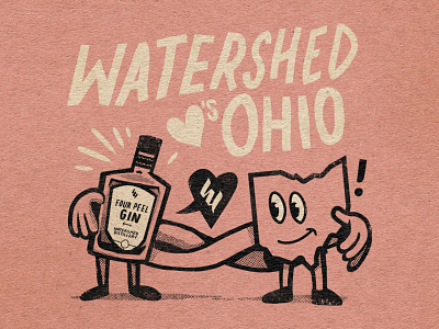 Watershed VDay graphic design drawing illustration