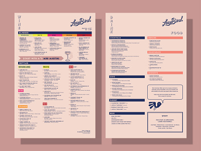 LawBird menu branding design indesign layout menu bar menu design restaurant branding typography