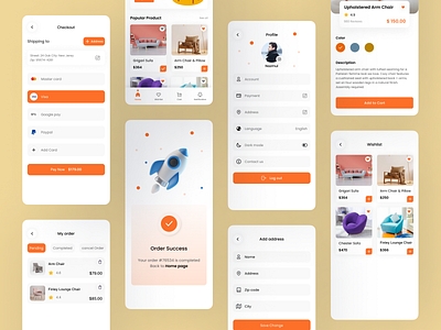 Furniture e-commerce complete app app design ecommerce app furniture furniture app furniture app design furniture design furniture mobile app furniture ui design mobile app