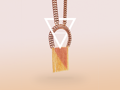Hidden Vices Jewelry Promotion Image chain gradient jewelry jewelry design logo necklace pastel peach photoshop