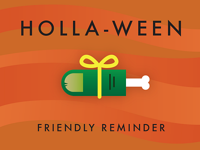Holla-ween Reminder creepy finger halloween illustration illustrator reminder