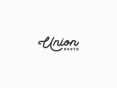 Union Booth Logo branding design hand lettered identity logo photobooth texture type union booth