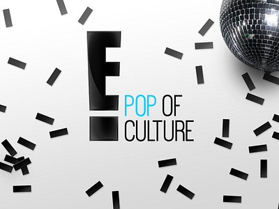 E! Online iTunes Featured Banner banner branding confetti disco graphics itunes