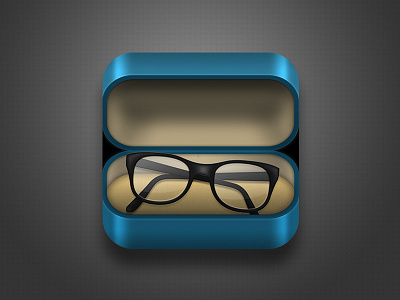 Glasses App Icon app blue case glasses icon ios ipad iphone mobile texture