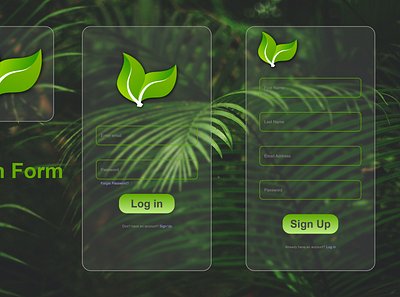 Glass Morphisum Login Form Design animation app branding design graphic design illustration interface logo ui vector