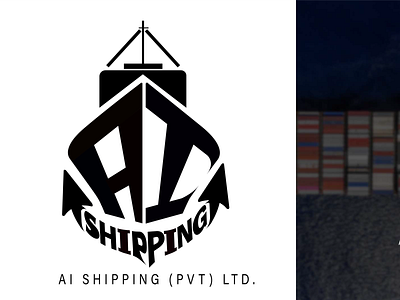 AI SHIPPING LOGO app branding design graphic design illustration logo typography ui ux vector