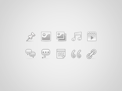 New WordPress Post Format Icons design icon design icon set icons post formats wordpress