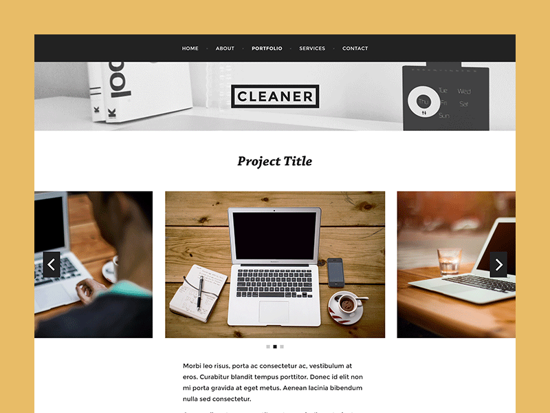 Cleaner black clean design minimal portfolio theme white wordpress