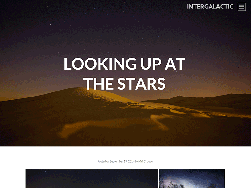 Intergalactic blog storytelling web design wordpress wordpress theme