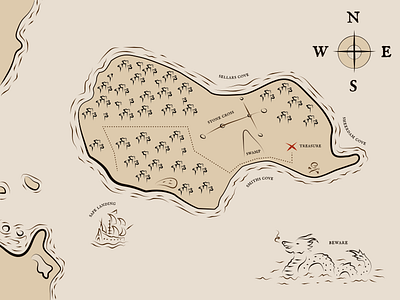Daily UI #029 daily ui map pirate treasure treasure map