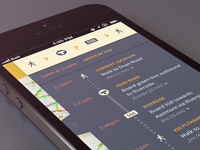 MBTAlarm app design iphone ui design