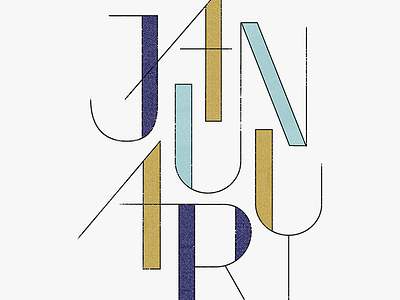 January calendar january lettering poster print texture
