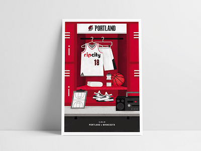 Portland Trail Blazers Gameday Poster 11/04 basketball blazers illustration nba portland poster poster design