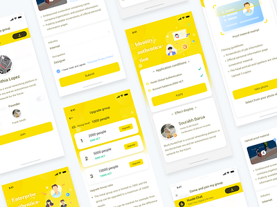 Group chat app chat、ui illustration input yellow