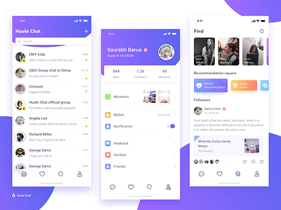 Huobi Chat app chat、ui design ui 应用