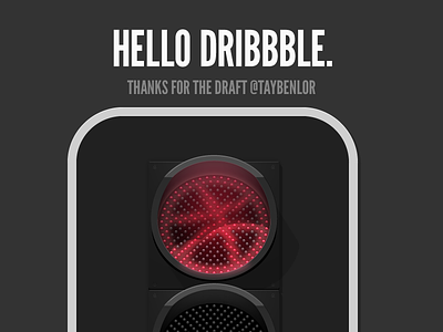 Hello Dribbble first shot iphone league gothic traffic