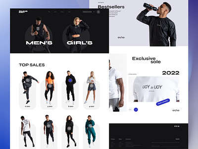 Sports clothing store clothes store ui ux web design