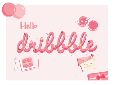 Hello Dribbble! debut debut shot illustration
