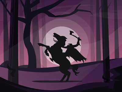 Sleepy Hollow dark ghost halloween horror horse illustration illustrator night sleepy hollow vectober vector