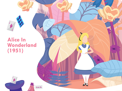 Alice in Wonderland adobe illustrator alice alice in wonderland art cartoon design disney fanart illustration illustrator landscape vector
