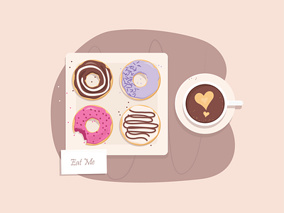 Eat Me~ adobe illustrator art cartoon design donuts doughnut illustration illustrator sweet vector
