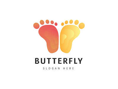 Baby Foot Print Butterfly baby baby foot baby leg butterfly footpeint kids