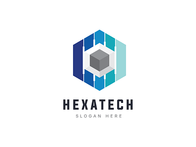Hexa Tech Logo abstract box color corporate cube cubical hexagon modern print professional tech tech logo technology web