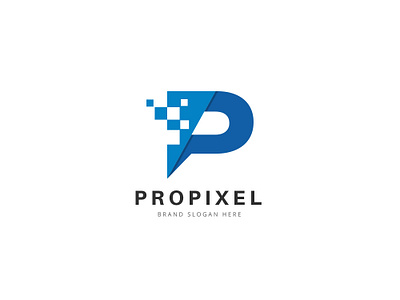 Letter P Pixel Logo