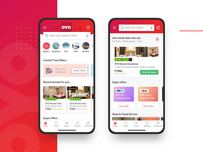 OYO - App Home Page Redesign app home homepage hotel iphone offers oyo recommendations redesign search sketch ui ux ui ux design