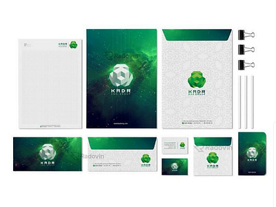 Stationery design for Kadr interior stationery pocket business card